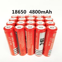 18650 배터리 충전 리튬 배터리 4800mAh 3.7V 손전등용 리튬 이온 배터리 18650 배터리, 8개