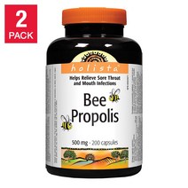 홀리스타 비프로폴리스 500mg 200캡슐 x 2병 [Holista Bee Propolis 500mg 2 x 200 Capsules]