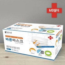 맑은하루 바른마스크 개별포장 화이트 대형 30p마스크 일회용 황사마스크 방역마스크 3중필터, 본상품