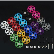 미니카4WD트랙 트럭 미니카 19mm 알루미늄 볼 레이스 롤러 링 + 520 베어링 4 개 타미야 미니 4WD 레이싱, 10 azure