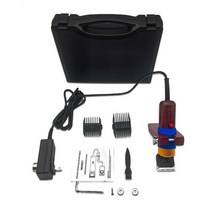더 예쁜 전문 개 클리퍼 200W 전기 가위 애완 동물 트리머 손질 면도기 소 양 염소 머리 양모 카펫 절단 기, 03 보라색_01 EU PLUG