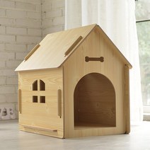 조립식 원목 나무 강아지 집 DIY 제작 대형 반려견 침대 애견 하우스, 원목 도어없음