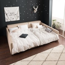 리바트 뉴 탐 패밀리침대 프레임 쿠션 양쪽가드Q+SS, 베이지