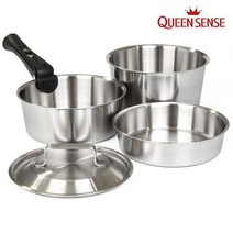 퀸센스 다담 탈부착식 스텐304 IH 냄비 5P세트 인덕션 겸용, 01_퀸센스 탈착식 스테인레스 5PCS 세트