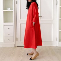 오슈 여성 고급스러운 분위기 연출 세련된 셔츠 롱원피스