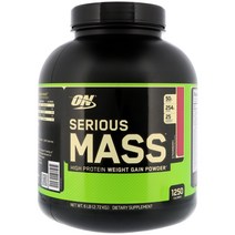 Optimum Nutrition 시리어스 매스 고단백질 체중 증가 파우더 딸기맛 6파운드 (2.72kg)