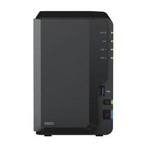 시놀로지 DS223 정품 NAS 스토리지/RAM 2GB기본/타워형 NAS/Realtek RTD1619B CPU/2베이