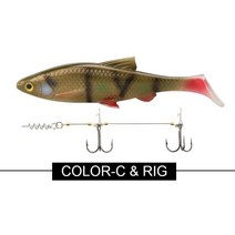 빅 베이트 루어 Spinpoler-낚시 루어 세트 15.6cm/20cm 부드러운 미끼 쉐이드 스팅어 리그 후크 포함 빅, 03 Color C_01 40g with S hook