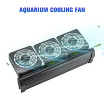 Anself Aquarium Fan Chiller 소금담수용 냉각팬 시스템 수족관 수조 온도조절 냉각, 3 Heads Fan US Plug_Black