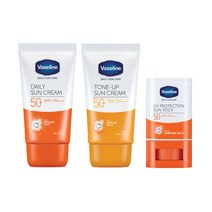 Yotta 바세린 데일리 선케어 3종 선크림 50ml / 톤업 선크림 50ml/ 프로텍션 선스틱15g SPF 50+ PA+++, UV 프로텍션 선스틱 15g