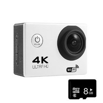 SJ4000 액션 카메라 HD 4K 30fps 와이파이 2.0 인치 140D 수중 방수 캠 헬멧 비디오 고 스포츠 프로, 03 white with card
