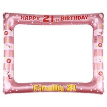 생일 사진 부스 셀카 프레임 풍선 소품 그림 18 세 2 개, 21 years old