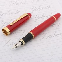 딥펜 만년필 JINHAO 450 조각사의 스크립트 G 펜촉 만년필 둥근 몸체 영어 캘리그라피 펜 팁 서클, 빨간