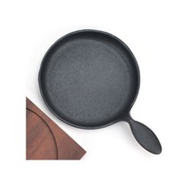 KO 키친쿡 사용전 시즈닝 필수! ~ 나비 스파게티 돌산 주물 팬 목판 받침 무쇠팬 볶음팬 콘버터 철판 옥수수 061 - 01, 01. 나비스파게티 주물팬 / 대