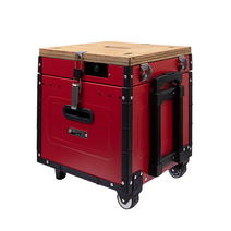 아이캠퍼 캠핑 접이식 테이블 Aioks 올인원, 레드