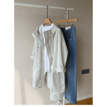 아노락바람막이 캐주얼 봄바람막이 반집업 간절기 스트링 데일리