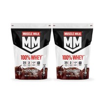 머슬밀크 웨이 프로틴 파우더 유청 단백질 보충제 초코 초콜릿 2.27kg 2팩 (미국배송) Muscle Milk 100% Whey Protein Powder Chocolate