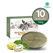 투오가닉 하와이 용암석 노니 비누 100g, 10개