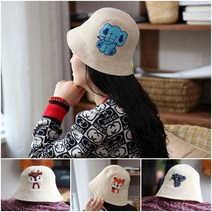 버킷햇 예쁜 캐릭터 자수 벙거지 모자 친구 생일 선물 만들기 수작업 DIY, 사슴