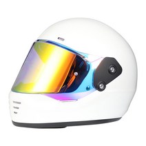 VOSS 오토바이헬멧 오픈페이스 경량 스쿠터 하이바 풀페이스 바이크, XL, 진주화이트레드