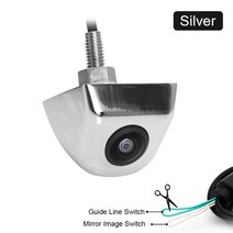 어라운드 카메라 자동차 룸미러 전방 후방 사이드 서라운드 뷰 170 degree starlight night vision sonyccd 어안 렌즈 car reverse rear, 실버 카메라