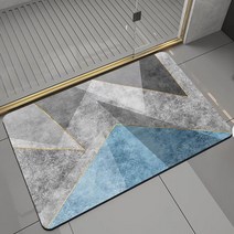 폴라도레 빨아쓰는 소프트 규조토 욕실 발매트 미끄럼방지 주방 매트 화장실 러그, 35x45cm, 13.북유럽트라이앵글