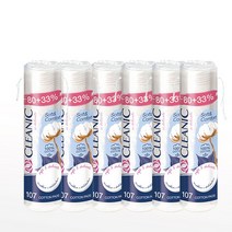 클레아닉 순면화장솜 소프앤컴포트 107매X6sets, 단품없음