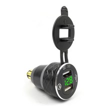오토바이 바이크 USB C타입 포트 시거잭 방수 시가잭 유럽형 파워 소켓 3.0 소켓 충전기, H + 1개