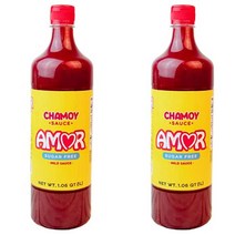 미국직구 아모르 샤모이 소스 달콤쌉싸름한 맛 2 500 스코빌 레벨 과일 야채 과자 음료와 함께 즐기세요 무설탕 코셔 33 플루즈 병 (2팩), 상세참조, 수량