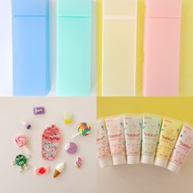 나만의 필통꾸미기 세트 필통만들기 방과후수업재료, 반투명, 연하늘, 핑크 디저트