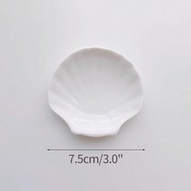 집들이 선물 그릇 세트 도자기 앞접시 유리 보석 악세사리 접시 둥근 장식 트레이 귀걸이 목걸이 반지 디스플레이 플레이트 과일 디저트 컵 코스터, [04] Ceramics Shell dish