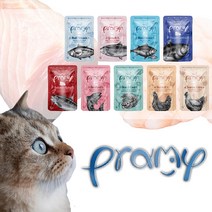 프라미 고양이밥 습식사료 어덜트 키튼 시니어 세트 12PCS, 시니어 체중조절 참치 70g 12개