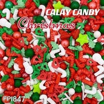 크리스마스토퍼 20g 식용 산타 크리스마스 스노우 크루치 설탕 비즈 진주 공 DIY 스프링클 레드 입술 케이, 01 20g Chris sugar 1