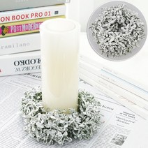 크리스마스 캔들링 스노우 함박눈 박스우드 16cm 성탄절 파티 테이블 센터피스 장식