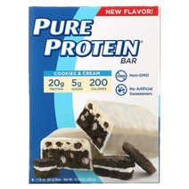 퓨어 프로틴 단백질 바 쿠키 크림 50g Pure Protein Protein Bars Cookies Cream, 1개