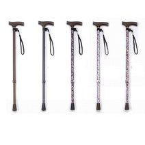 알루미늄 지팡이 한발 엠케이 플라워 빅핸드 조절식, OT-705(플라워레드)