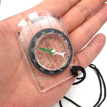 야외 전문 미니 나침반지도 눈금자 다기능 장비 하이킹 캠핑 생존 안내 도구, [01] 1PCS