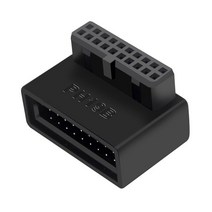 USB 3.0 19P 20pin 90도 플러그인 변환기 컴퓨터 마더 보드 헤더 어댑터 PC 메인 커넥터 전원 케이블, 01 CHINA _ 02 B