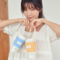 코코드림 에코 드링크백 재사용컵홀더 텀블러백 컵가방 캔버스백 휴대용, 아이보리, 1개