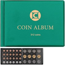 Coin Collection Supplies 수집가를 위한 책 홀더 312 포켓 동전 수집 앨범 20 25 27 30 38 46mm 보관 디스플레이 오거나이저 케이스 화폐 페니 지, green