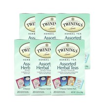 트와이닝 어쏘티드 허브티 버라이어티팩 34g 20티백 Twinings Assorted Herbal Teas Variety Pack, 6팩