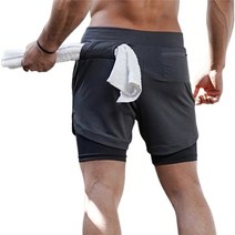 마라톤반바지 남자 헬스 러닝 스쿼트 기능성 카모 더블 데크 퀵 드라이 체육관 스포츠