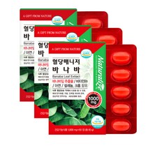 혈당 매니저 바나바 60정3통 돼지감자분말 바나바나잎 성인 중년 중장년 노인 당조절 영양제 혈당낮추는약