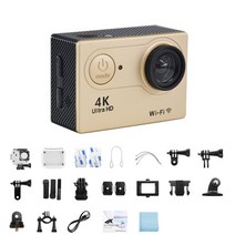 자전거 블랙박스 휴대용CCTV 전동킥보드 오토바이 액션캠 4k 울트라 hd 미니 액션 카메라 2.0 원격, 금, 카드 없음