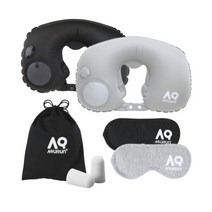 AQ 에어 펌프 목베개 키트 안대 귀마개 세트