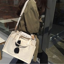 여성용 멀티 포켓 캔버스백 에코백