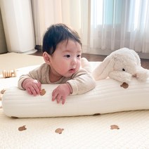 헤헤 다기능 아기 롱쿠션 죽부인 바디필로우 누빔 100수 자수 애착 쿠션 터미타임 침대범퍼, 커버만 (토끼 자수)