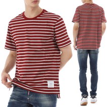 [톰브라운] [명품]22FW 스트라이프 저지 반팔 티셔츠 MJS193A 603 22FWM