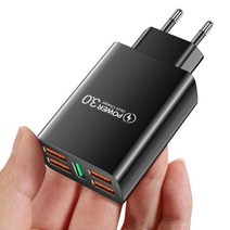 태양광 배터리 아이폰 호환 12 삼성 호환용 5 USB 충전기 휴대폰 멀티 포트 여행용 헤드폰용 고속, 04 Black EU, 03 Black EU