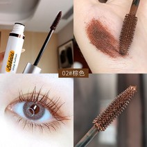 안번지는 오래지속되는 투명 워터프루프 마스카라 워셔블 헤어 새치 롱래쉬 4 가지 색상 두꺼운 컬링 길쭉한 속눈썹 방수 지속성 얼룩 없음 베리 브라운 패스트 드라이 아이 메이크업, 02 02